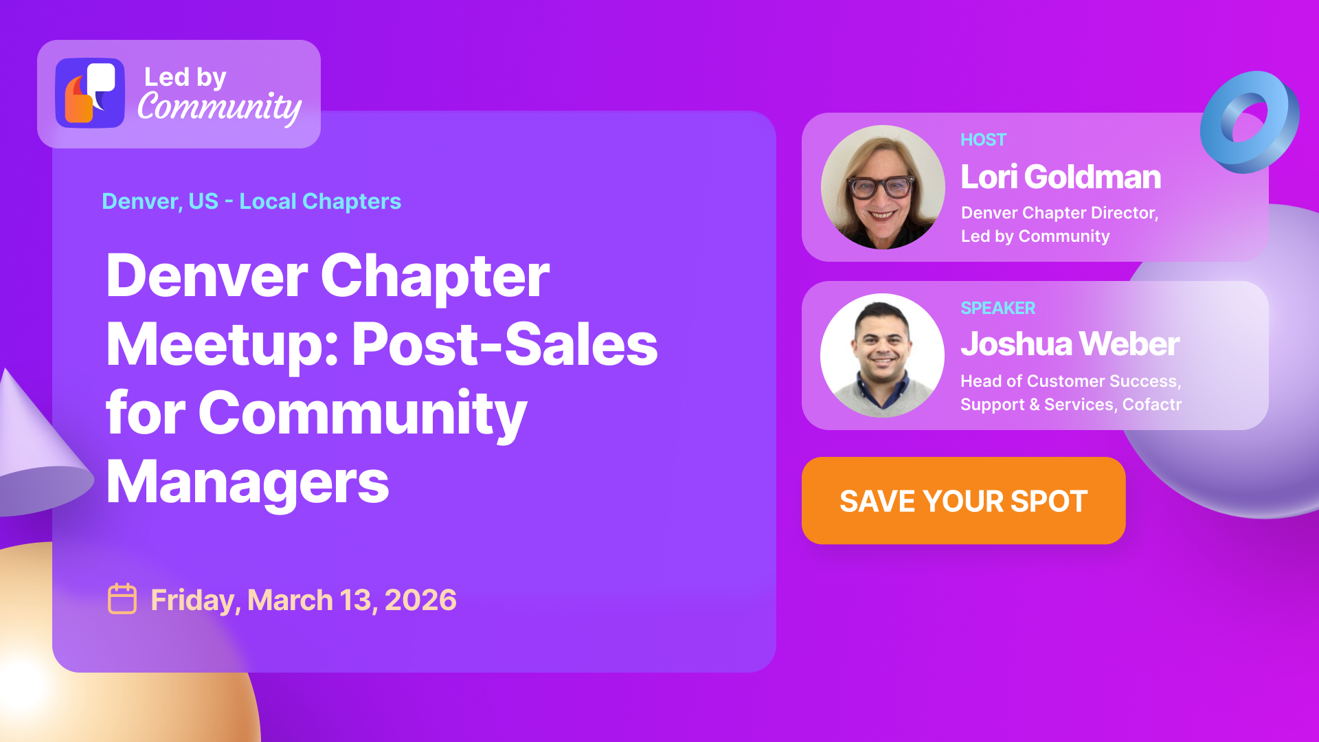 Denver Chapter Meetup: Post-Sales for Community Managers