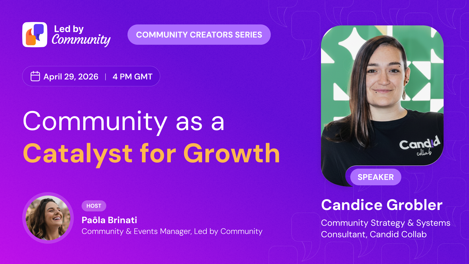 Community as a Catalyst for Growth