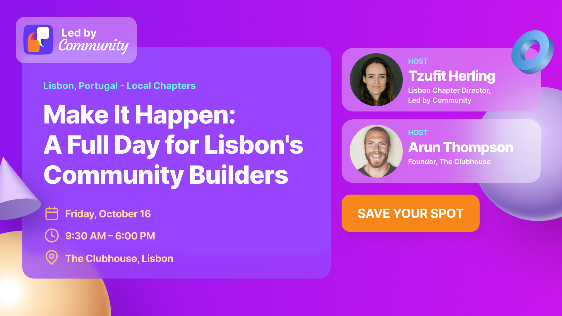 Make It Happen: A Full Day for Lisbon's Community Builders