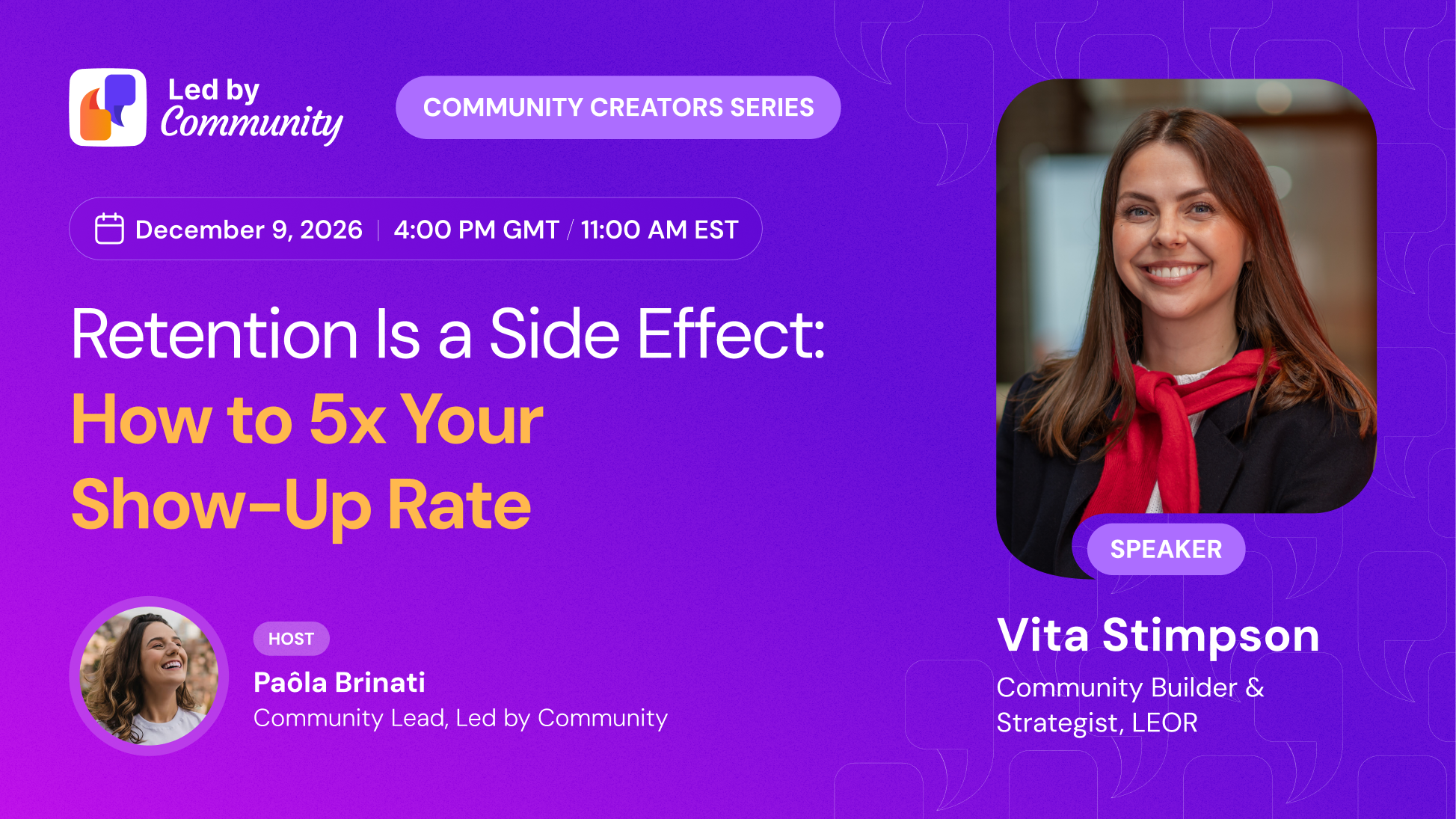 Retention Is a Side Effect: How to 5x Your Show-Up Rate